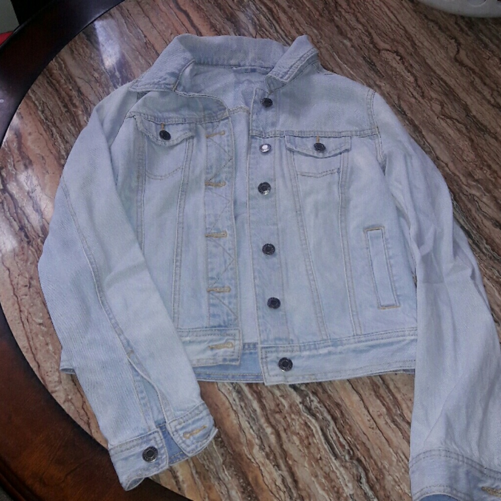 Light wash denim jacket