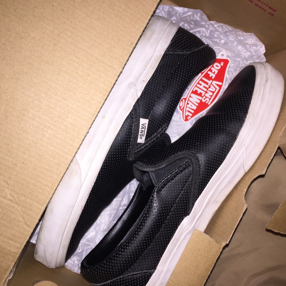Black Leather Vans
