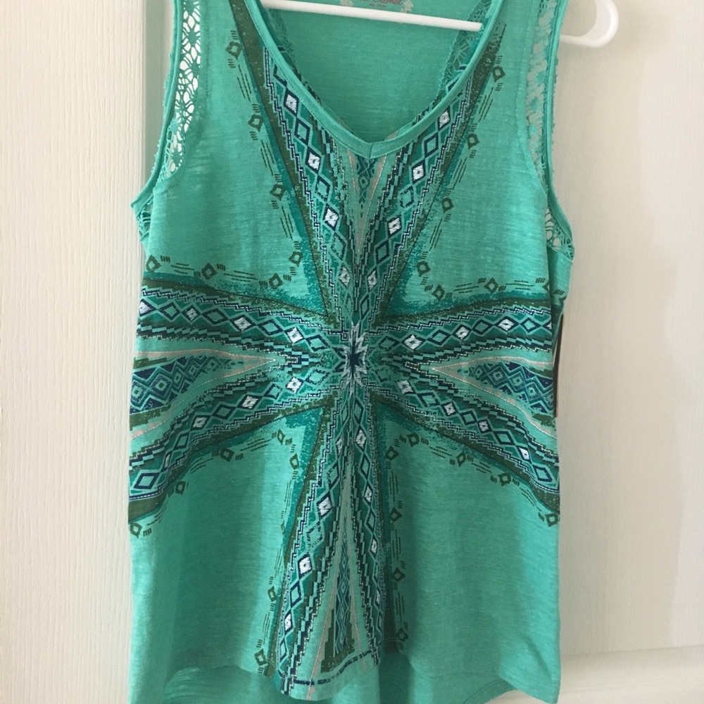 Red Camel turquoise tank top NWT - Picture 2 of 8