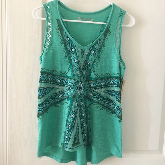 Red Camel Tops - Red Camel turquoise tank top NWT