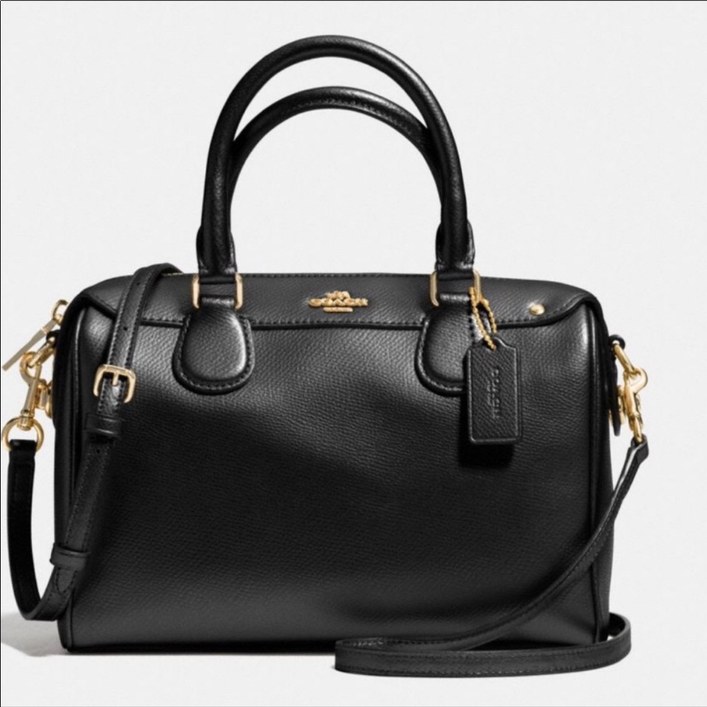 Coach black leather satchel Handbag - Picture 1 of 6