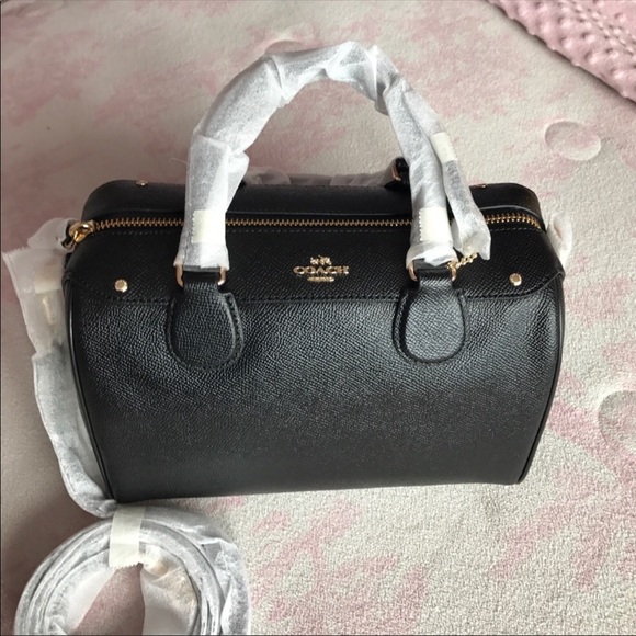 Coach black leather satchel Handbag - Picture 3 of 6