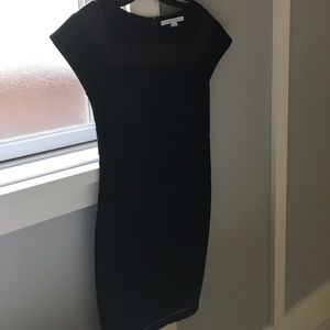 Diane von Furstenberg LBD with leather detail