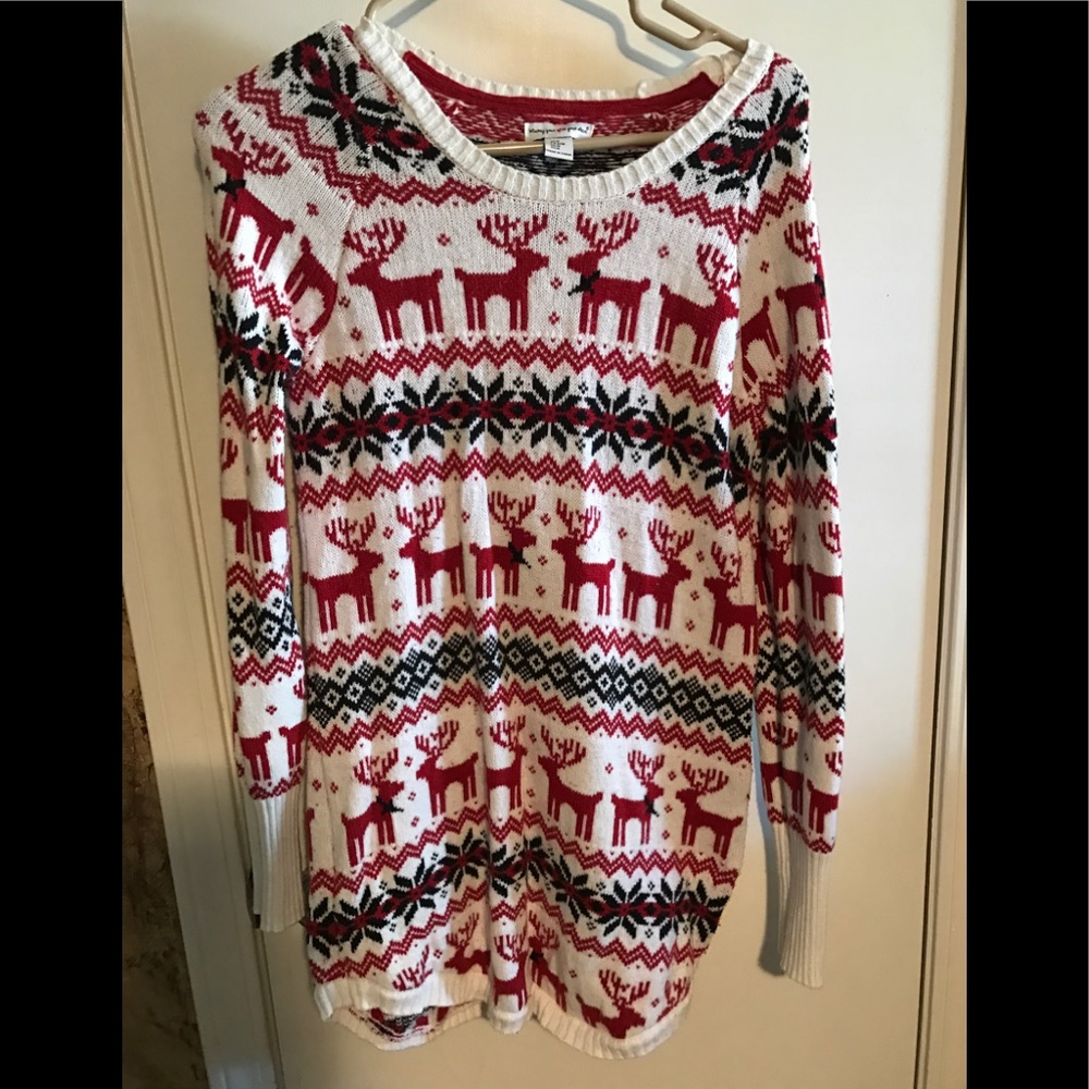 Long holiday sweater