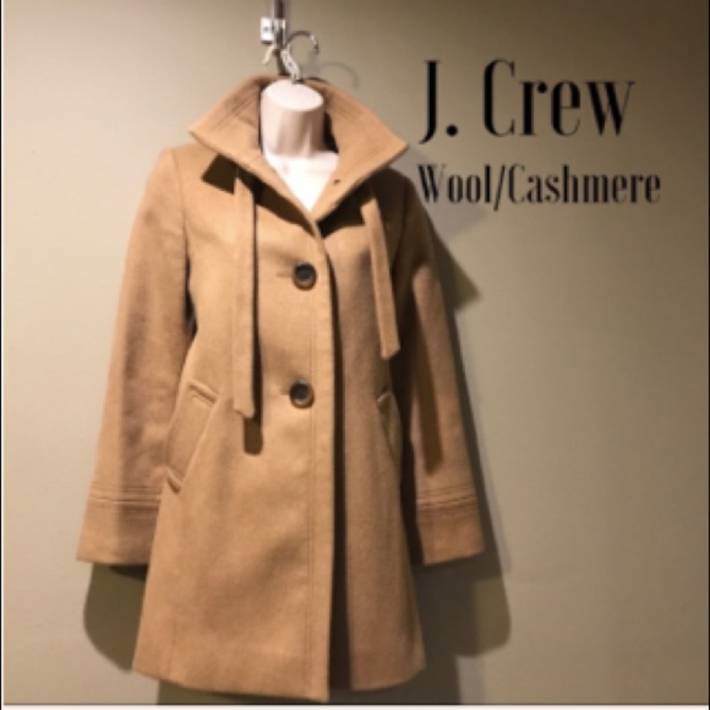 J.Crew Cahsmere/Wool Tan (Camel) Coat Size 0