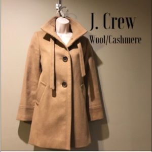 J.Crew Cahsmere/Wool Tan (Camel) Coat Size 0