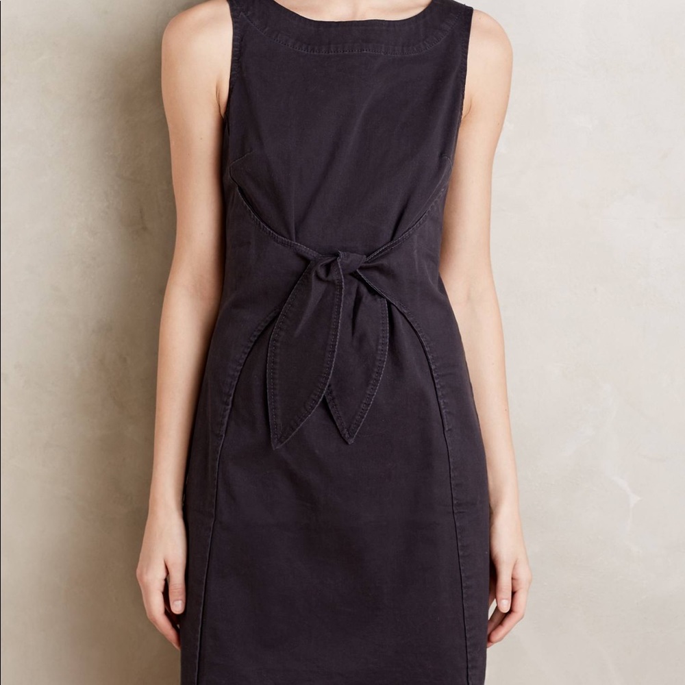 Anthropologie Clara Tie-Front Sheath Dress