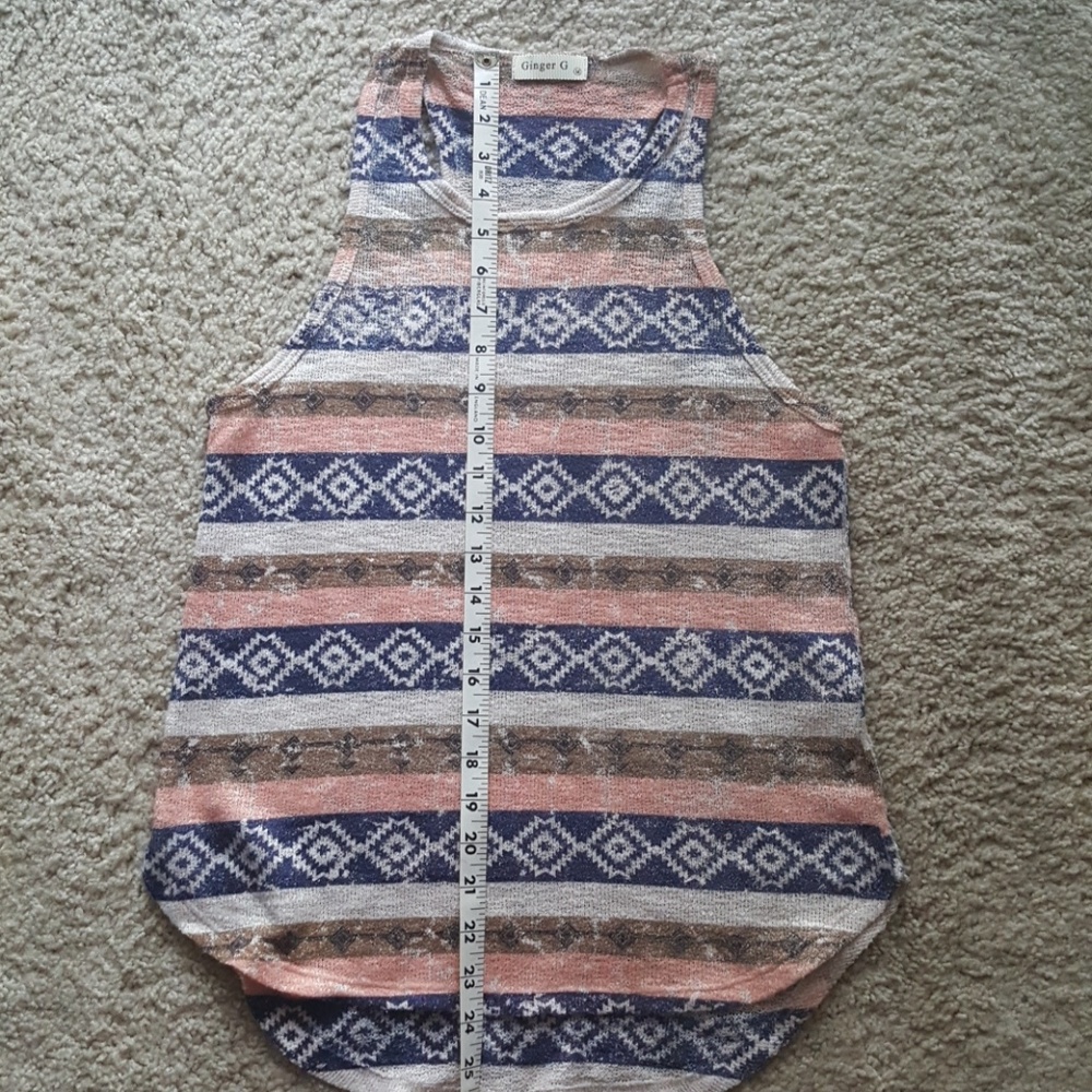 Southwest striped racer back tank.