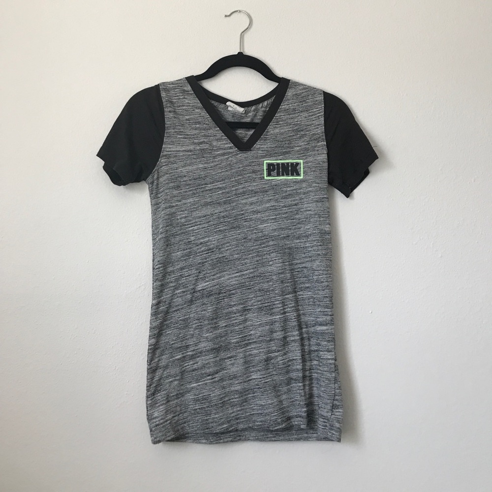 PINK shirt sleeves logo shirt