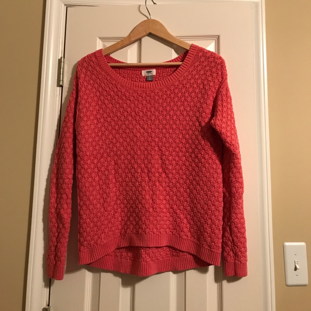 Old Navy Coral Knit Sweater