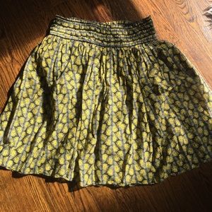Anthropology - Skirt black and yellow