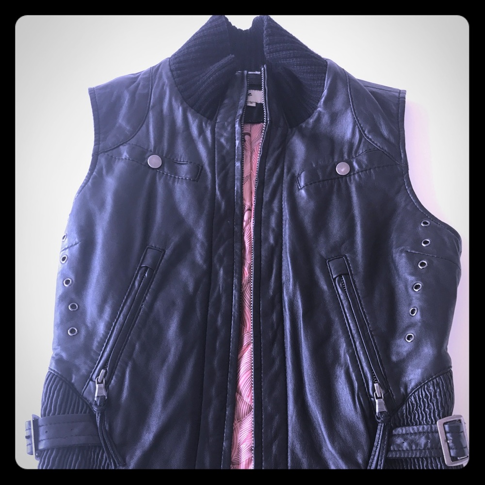 Faux Leather Vest