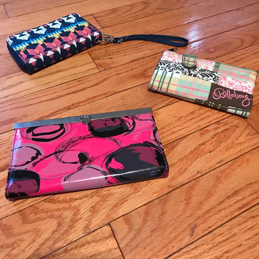 Bundle of 3 wallets, various brands