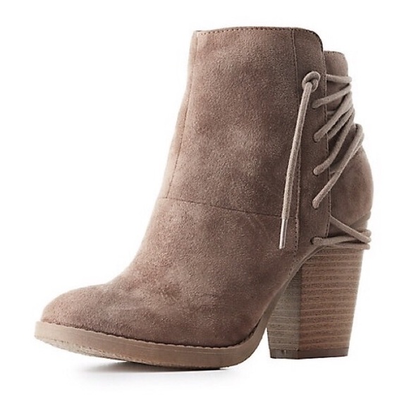 Charlotte Russe Shoes - NEW Lace Up Back Heeled Booties