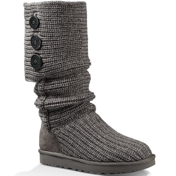 UGG Shoes - UGG Classic Cardy Button Detailed Knit Boots