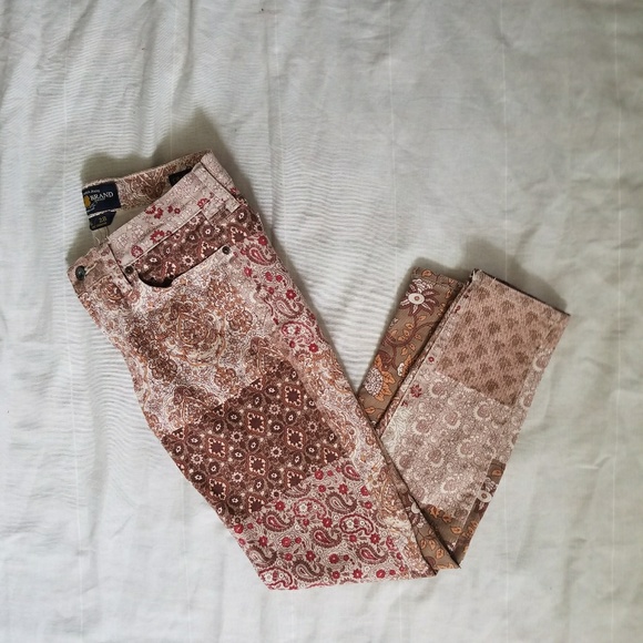 Lucky Brand Denim - Lucky brand paisley and flowers patchwork jeans