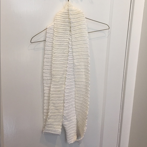 Accessories - Long White Scarf with Sparkle