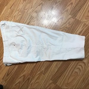 Capri white stretch jeans, lightly worn SIZE 18W