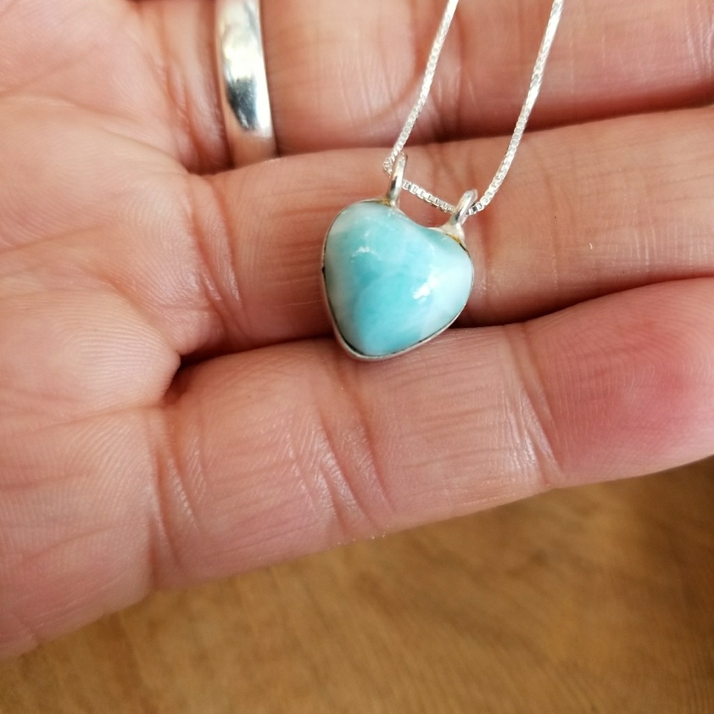Heart Larimar Sterling Silver