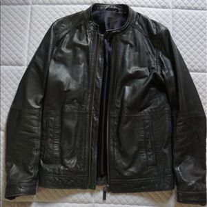 Ted Baker London Leather Jacket Sz.2 (Small)