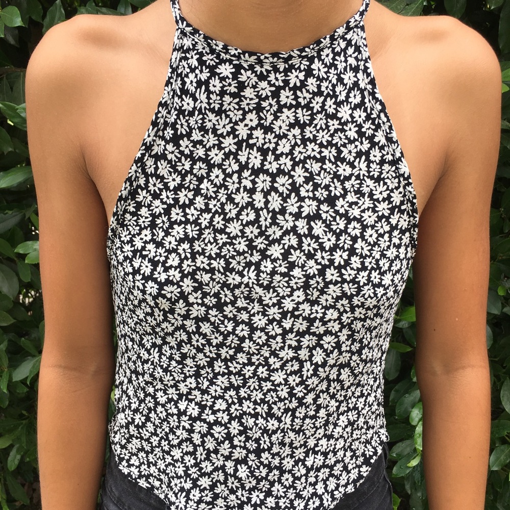 Brandy Melville Floral Halter top