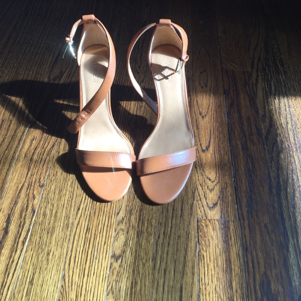 JCrew - Brown strapped heels