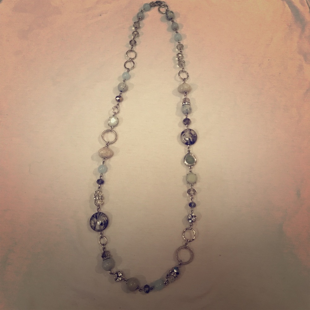 Loft beaded and crystal necklace