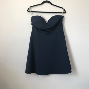 Forever 21 navy blue strapless dress