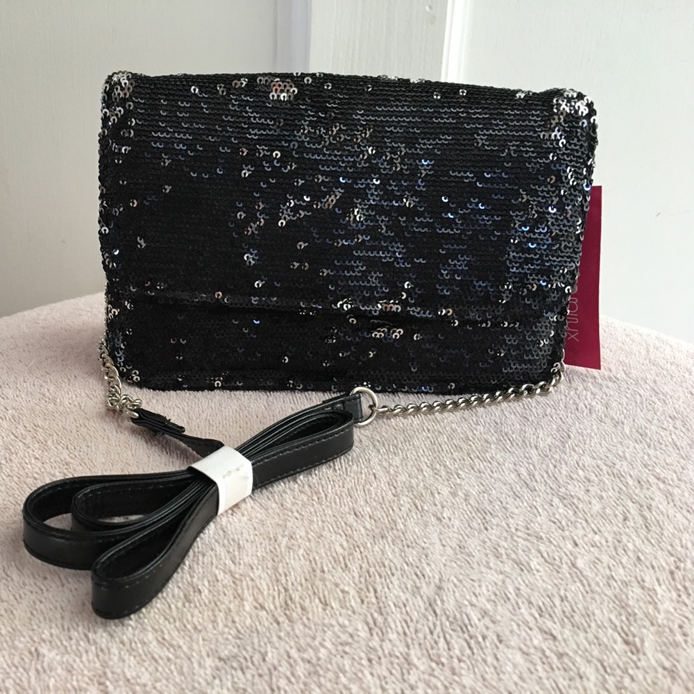 Black Sequin Evening Bag