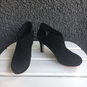 Comfy suede platform booties