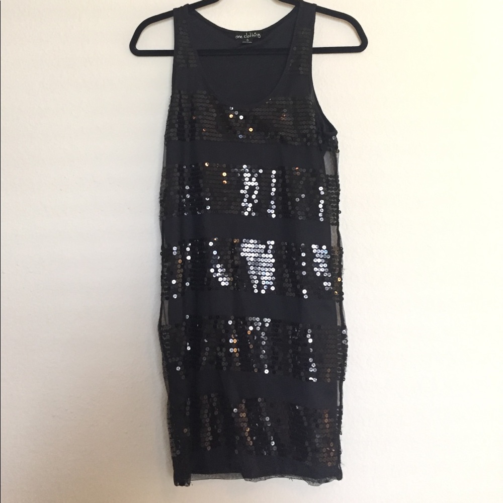 Black Sequined Dress