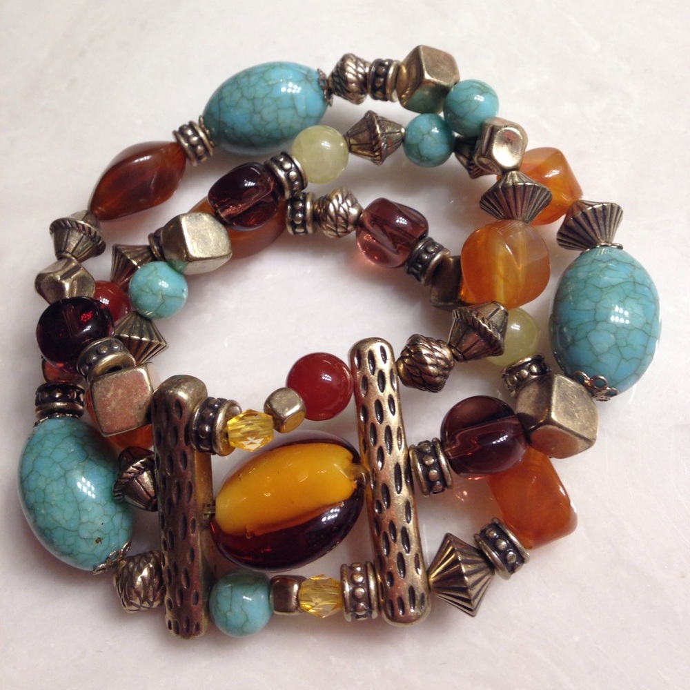 Premier Designs like-new 3-strand bracelet