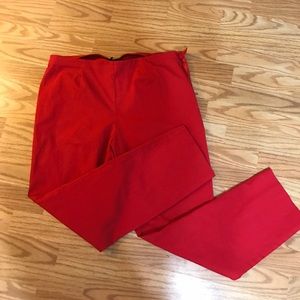 Red stretch dress pants size 18