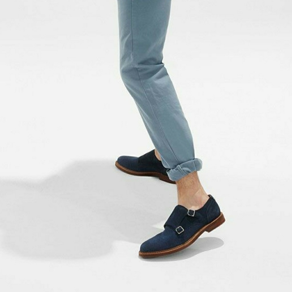 Denim Monkstrap Shoes - Picture 3 of 5