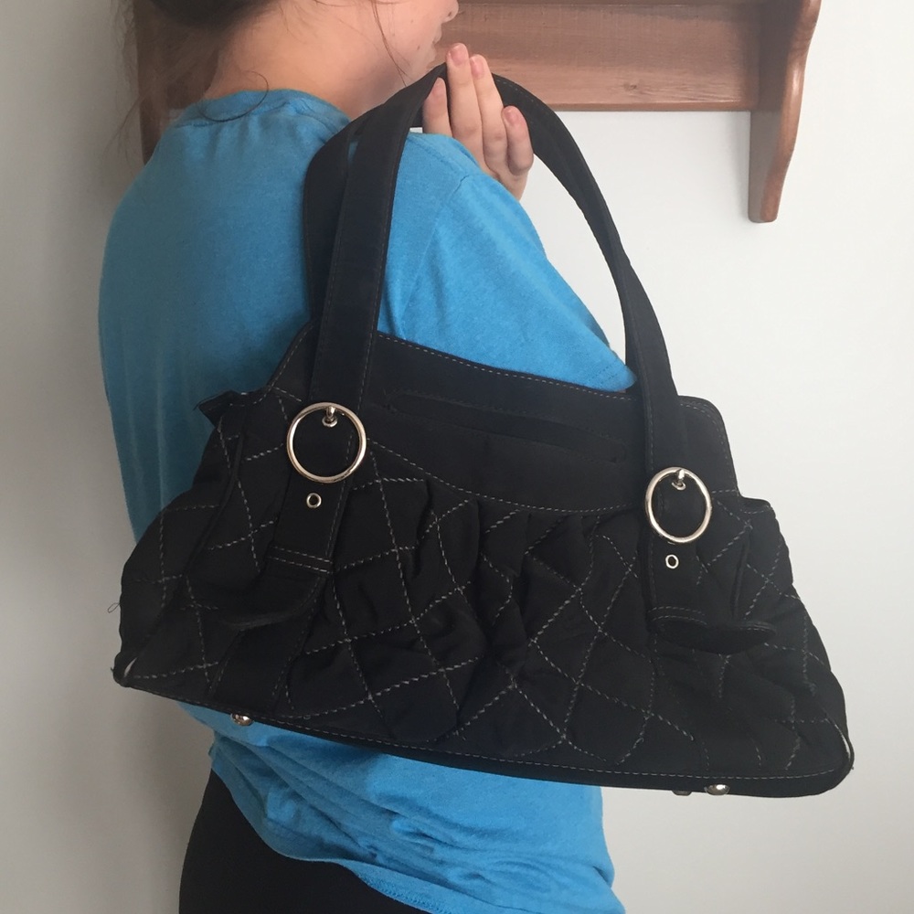 Black stitched Vera Bradley purse