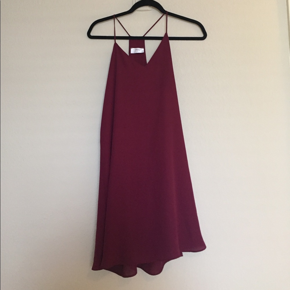 Maroon NYMPHE Flowy Dress