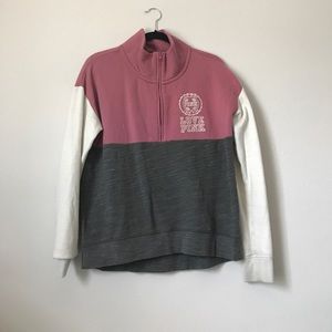 PINK quarter zip sweater
