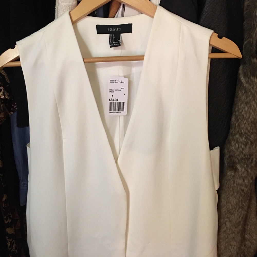 Forever 21 cream vest