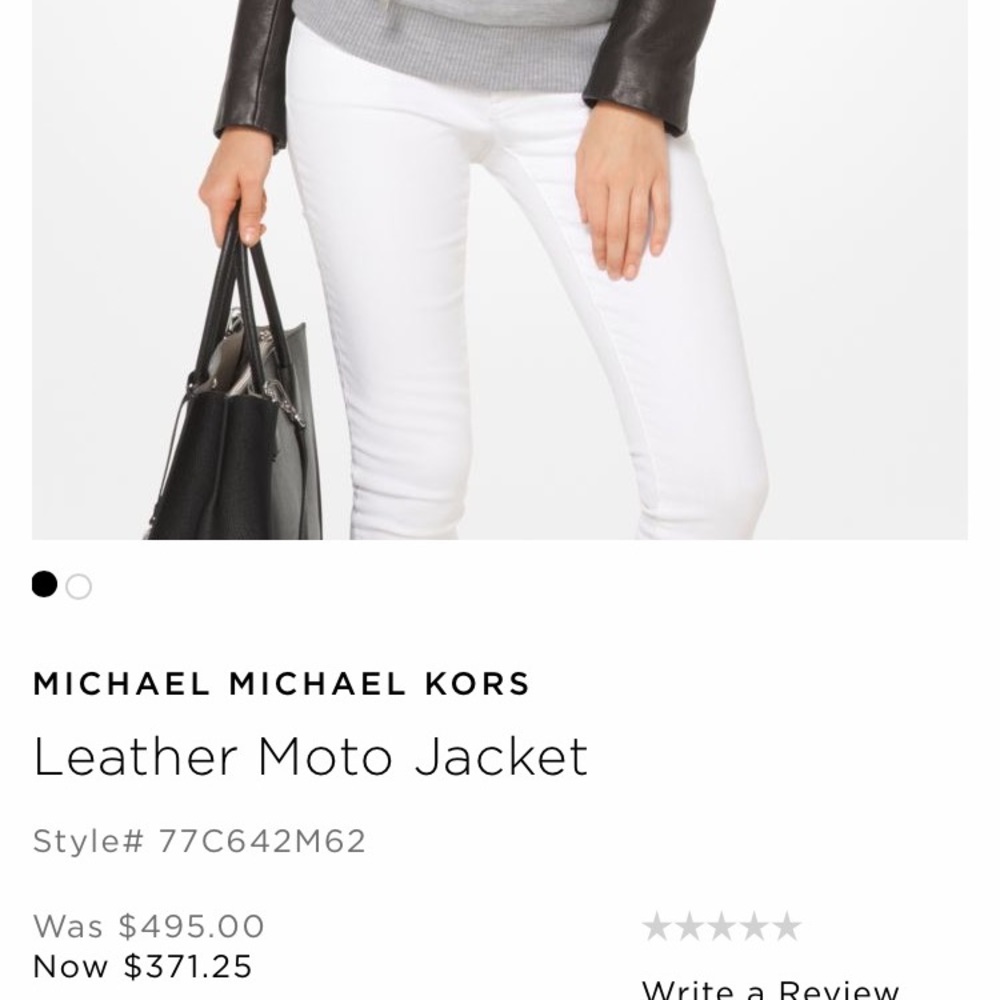 Sold✅ Michael Kors leather jacket - Picture 4 of 6