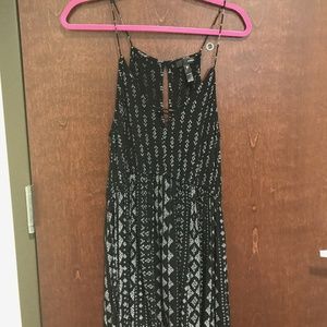 Aqua black and white dress