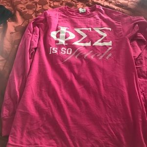 phi sigma sigma pink shirt