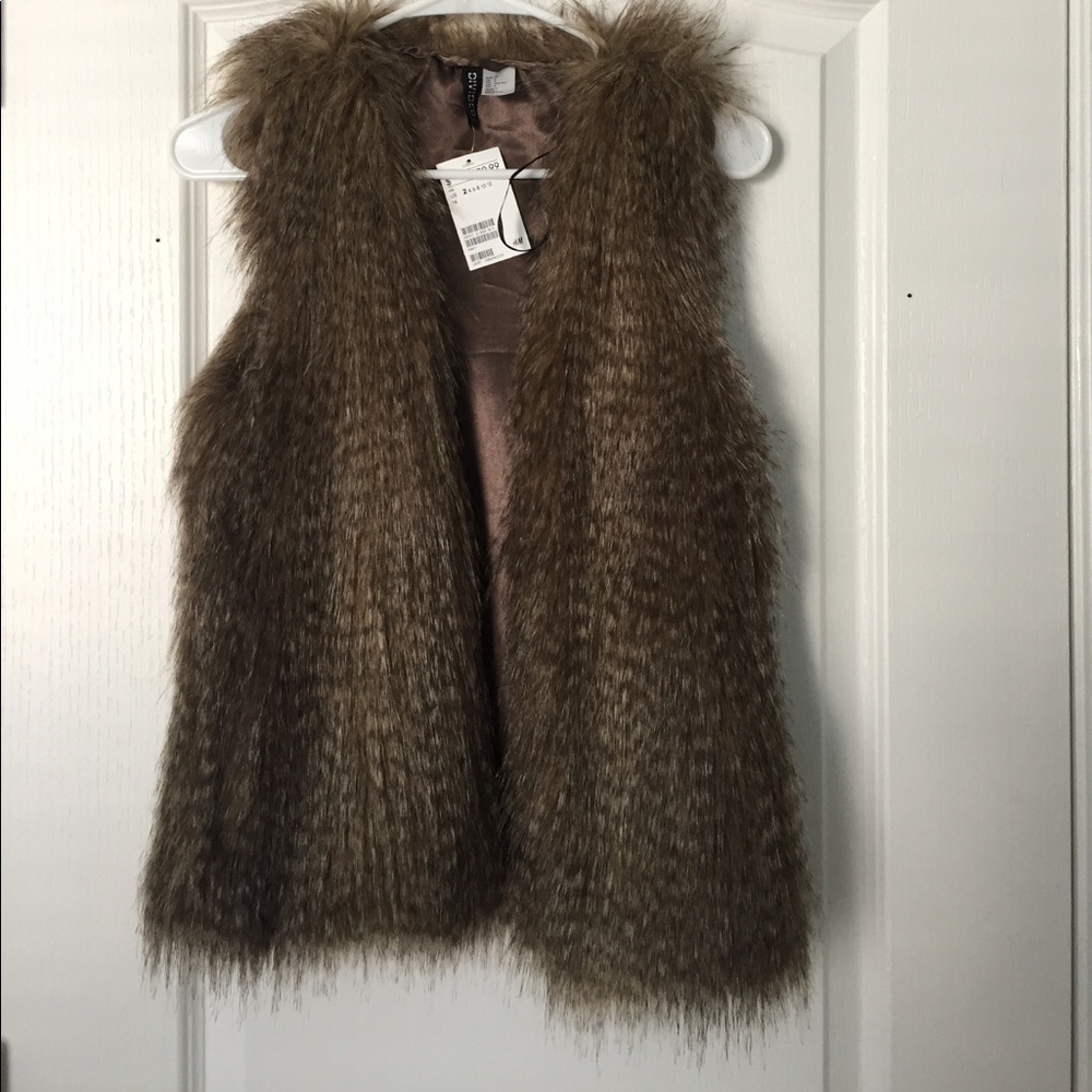 Faux fur vest from H&M.