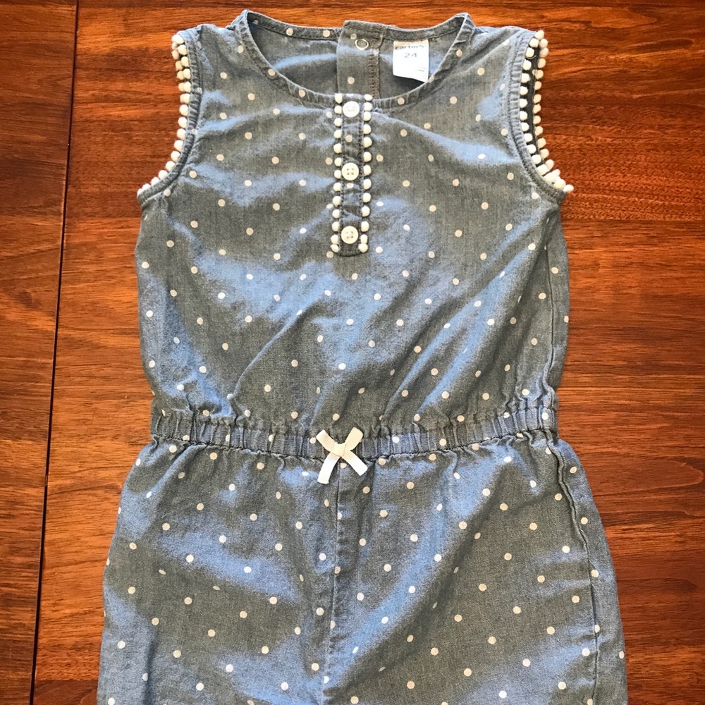 Girls chambray romper