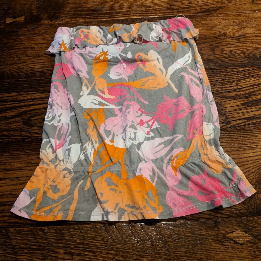 Tube top with ruffles