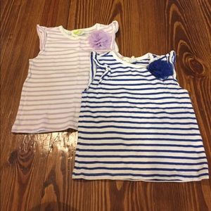 Little girls 2 pair stripe sleeveless top