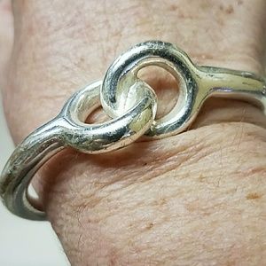 Silver knot cuff