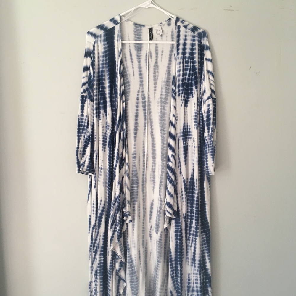 H&M Divded lightweight tie dye duster cardigan