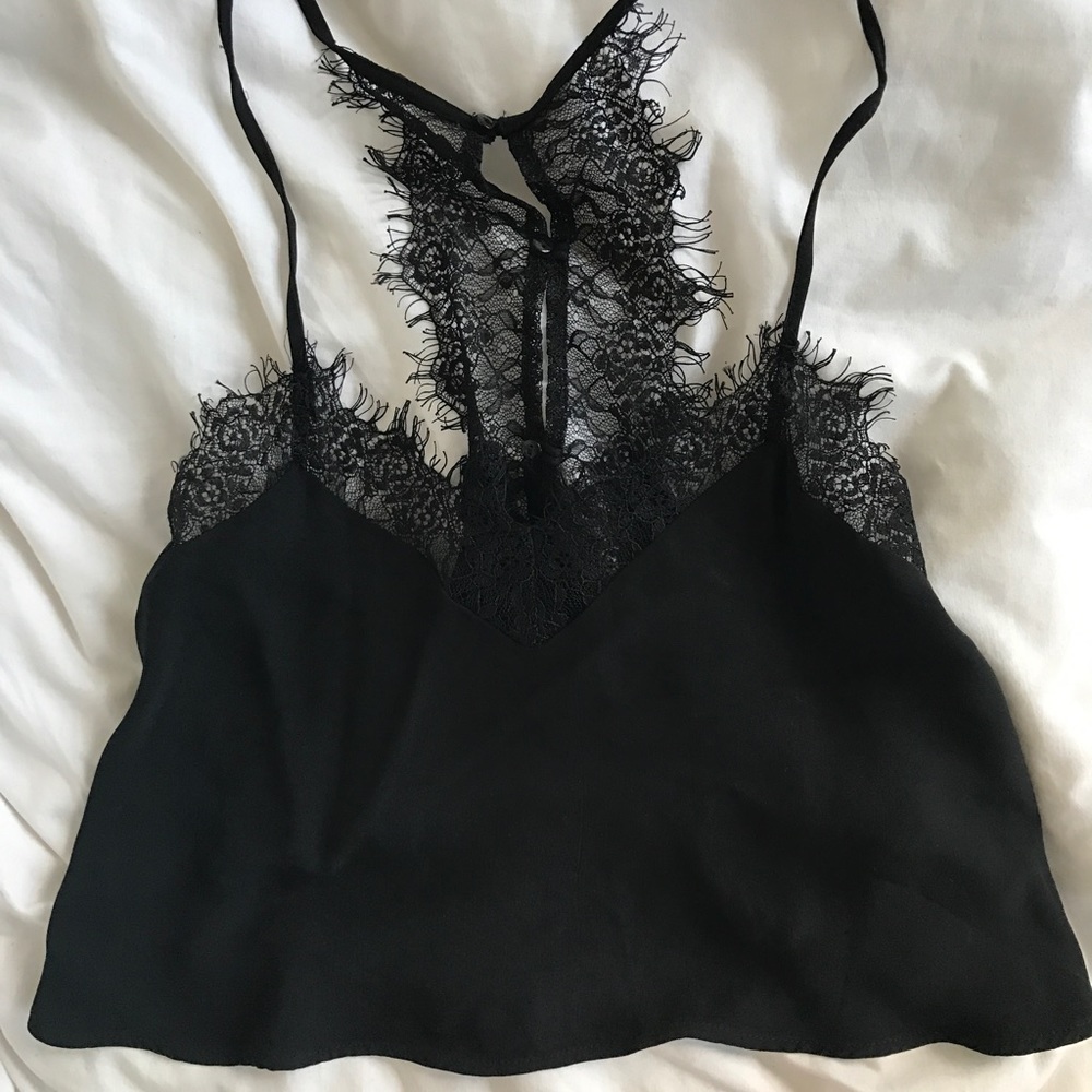 Zara black crop top