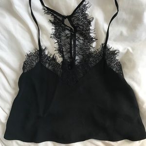 Zara black crop top