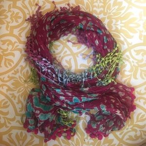 Sudha Sundance Silk Pom Scarf